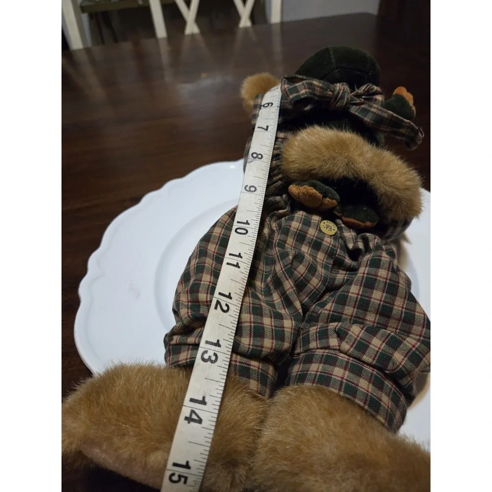 Vintage Boyd's Bears Hunter Bearsdale  Greenspan Hang Tags 1-piece Plaid Outfit